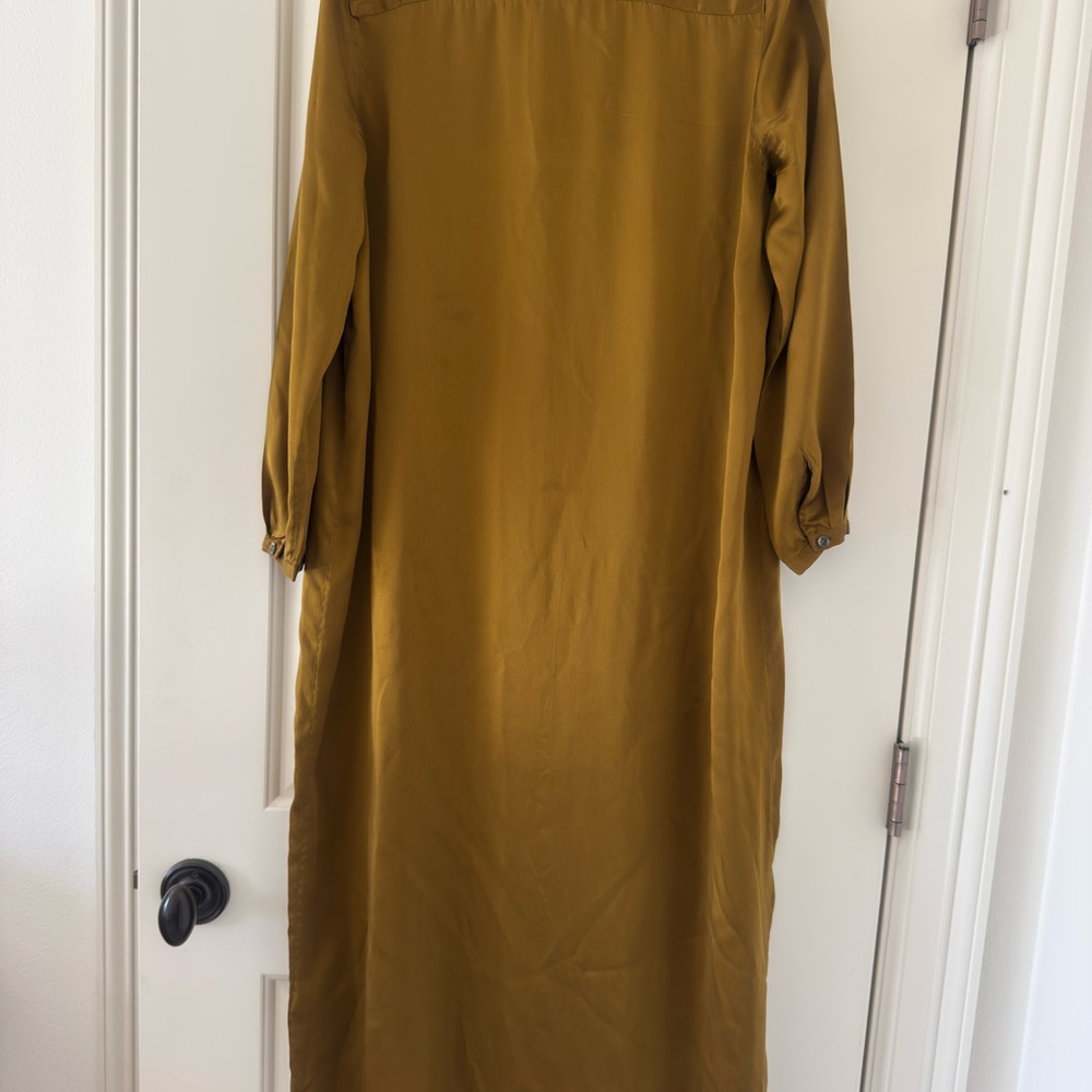 Billy Reid Mustard 100% Silk Dress - Picture 7 of 9